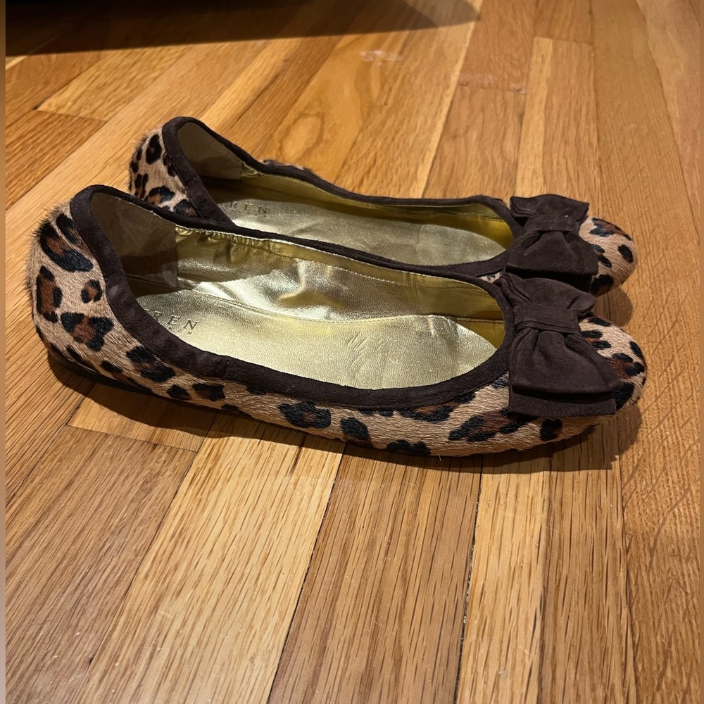 Lauren by Ralph Lauren vintage leopard bow ballet flats